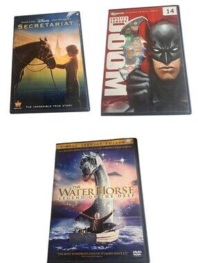 3 DVD Movie Lot: Secretariat, Justice League, The Water Horse